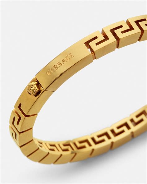 Greca Bangle Bracelet Gold .